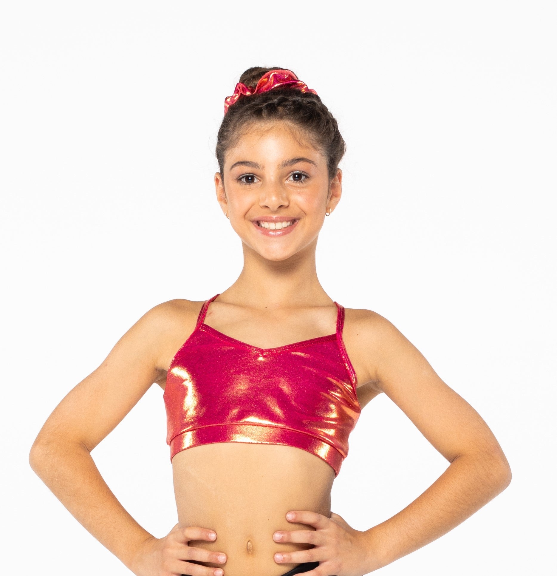 Pink Lemon Dancewear Mystique Crop Top - High-Performance Gymnastics Training Wear - Crops - View 10