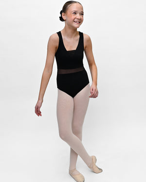 Total Dance Australia Byanca Mesh Panel Dance Leotard - Leotards - Detail