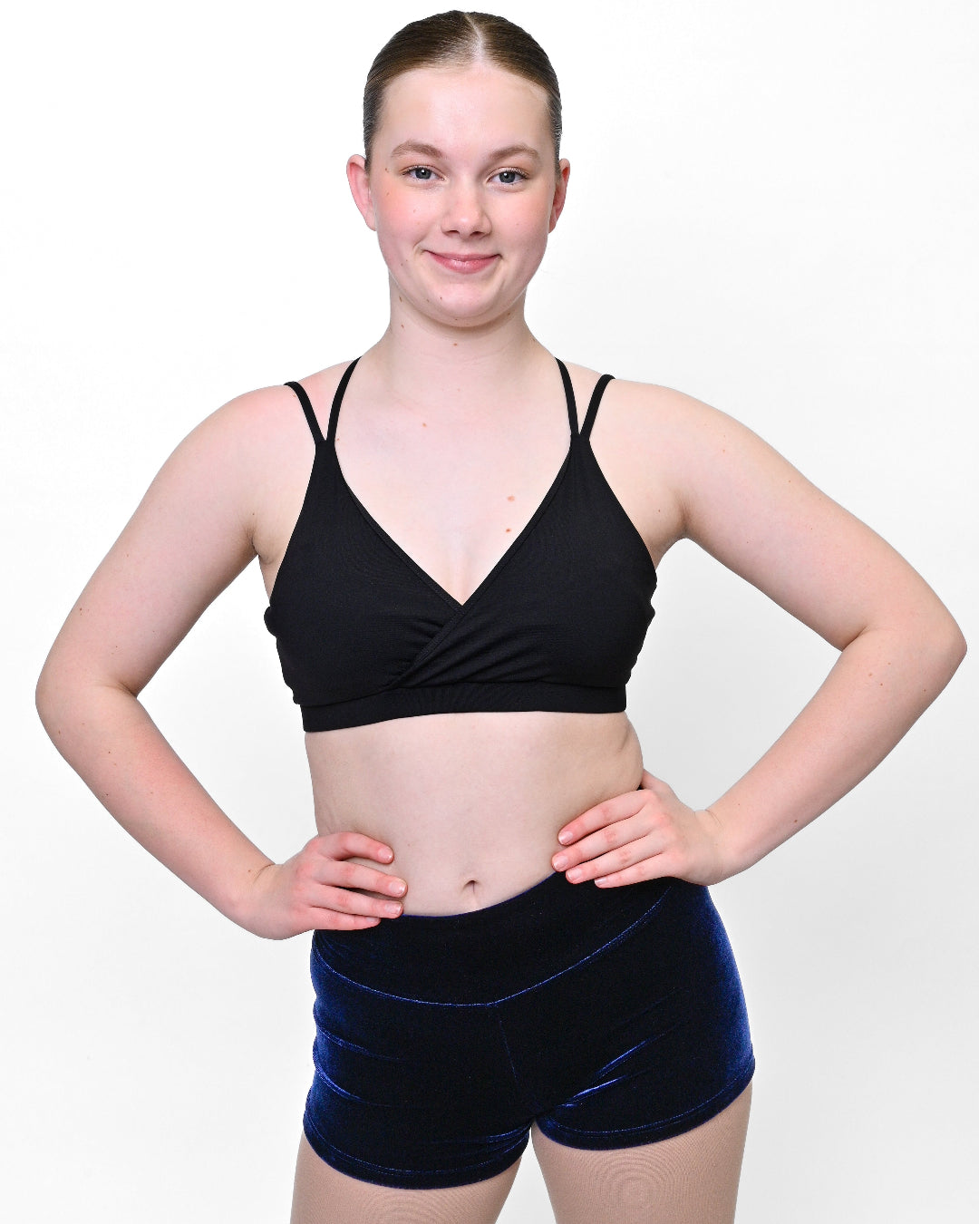 Total Dance Studio Wear Velvet High Waisted Dance Shorts