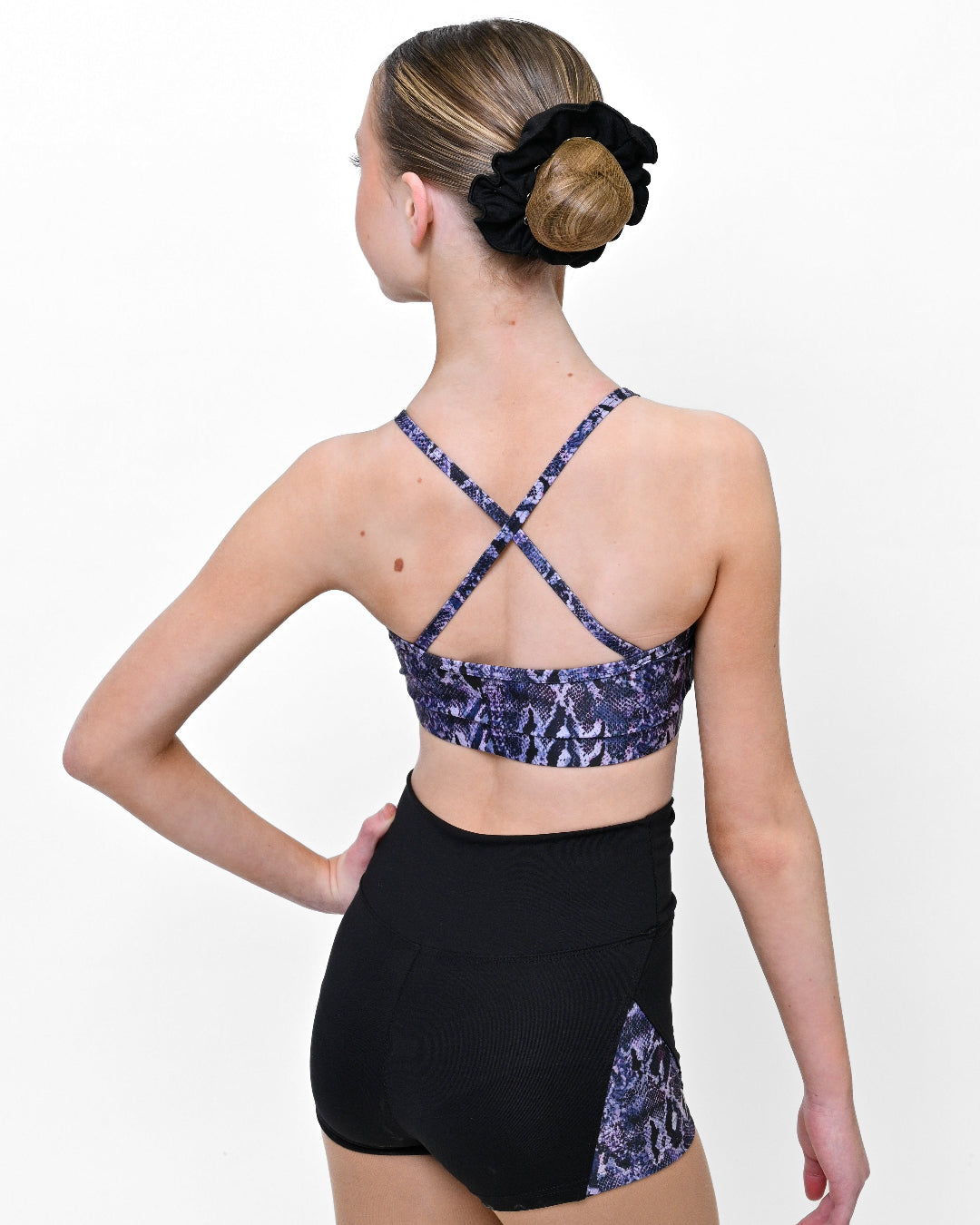 Pink Lemon Dancewear Nova Cross Strap Crop Top - Crops - Back