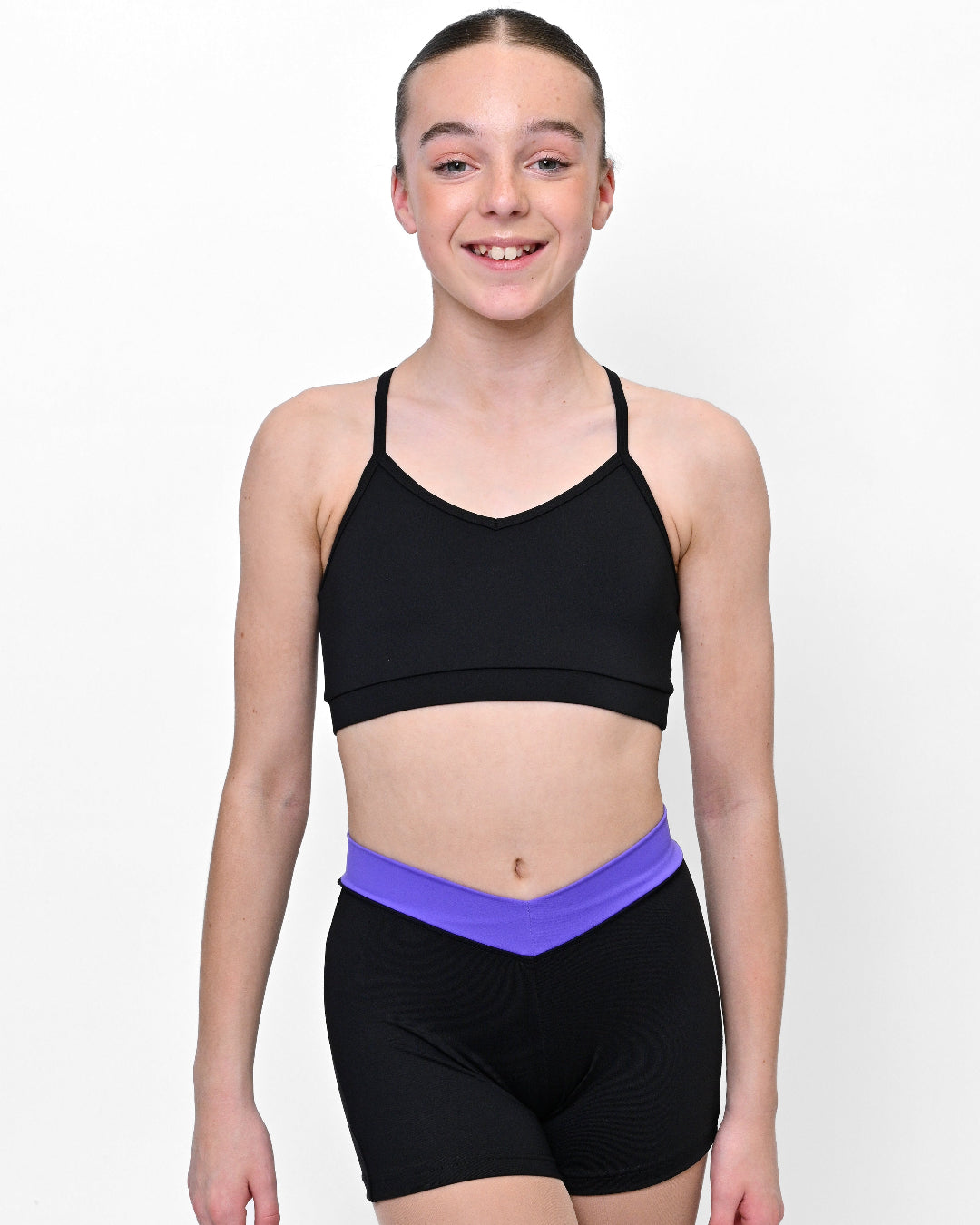 Total Dance Studio Wear Essential V Band Short - Coloured Band - Shorts - View 7