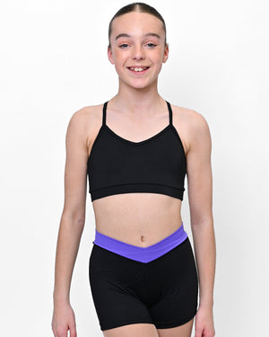 Total Dance Studio Wear Essential V Band Short - Coloured Band - Shorts - View 7