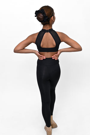 Total Dance Studio Wear Essential High Waisted Cross Over Dance Legging - Leggings - Side