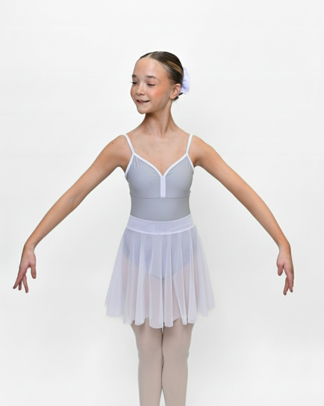 Total Dance Studio Wear Mesh Circle Skirt with Mesh Waist Band - Mesh Skirt