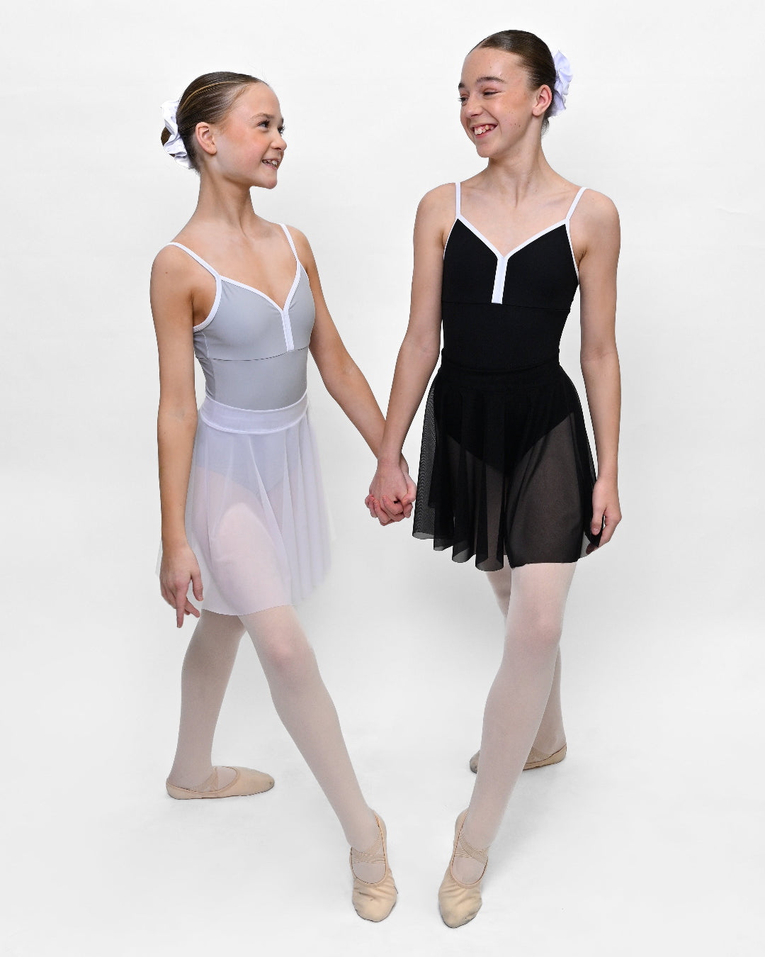 Total Dance Studio Wear Mesh Circle Skirt with Mesh Waist Band - Mesh Skirt - Close-up