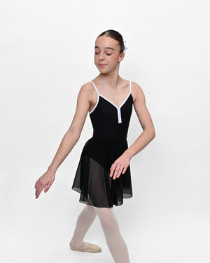 Total Dance Studio Wear Mesh Circle Skirt with Mesh Waist Band - Mesh Skirt - Side