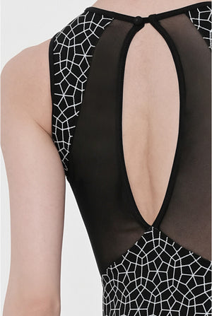 Wear Moi Valentia Jacquard and Tulle Leotard - Leotards - Side