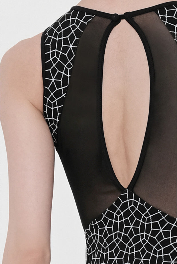 Wear Moi Valentia Jacquard and Tulle Leotard - Leotards - Side