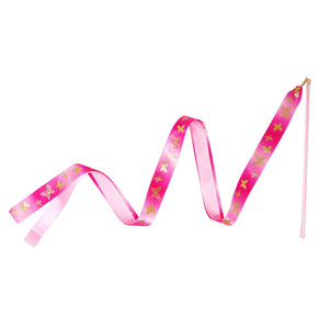 Pink Poppy Butterfly Ballet Twirl & Dance Wand - Ribbon Wand - Side