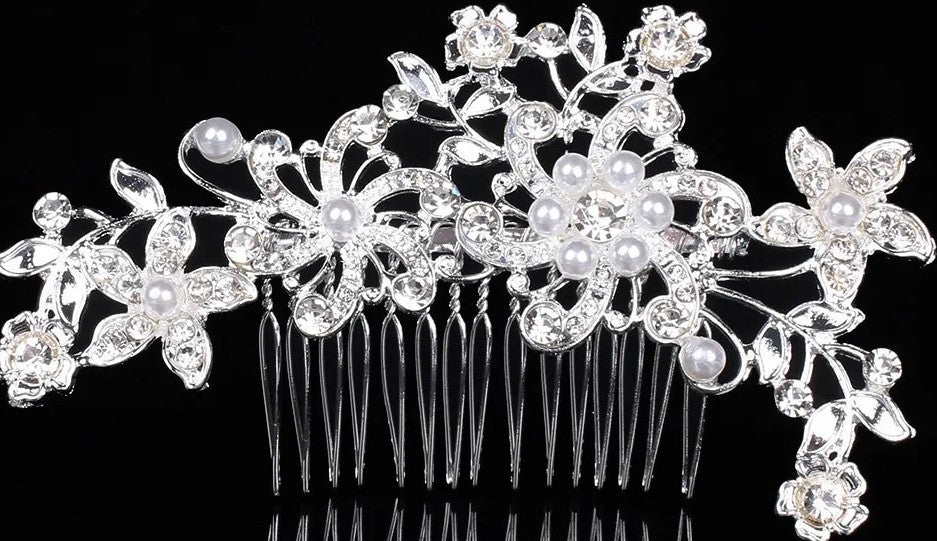 KySienn Zara - Rhinestone Hair Comb - Back