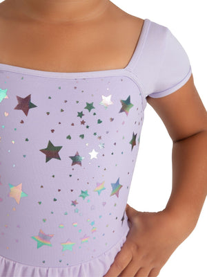 Capezio Stellar Short Sleeve Dress - Ballet Dress - Close-up