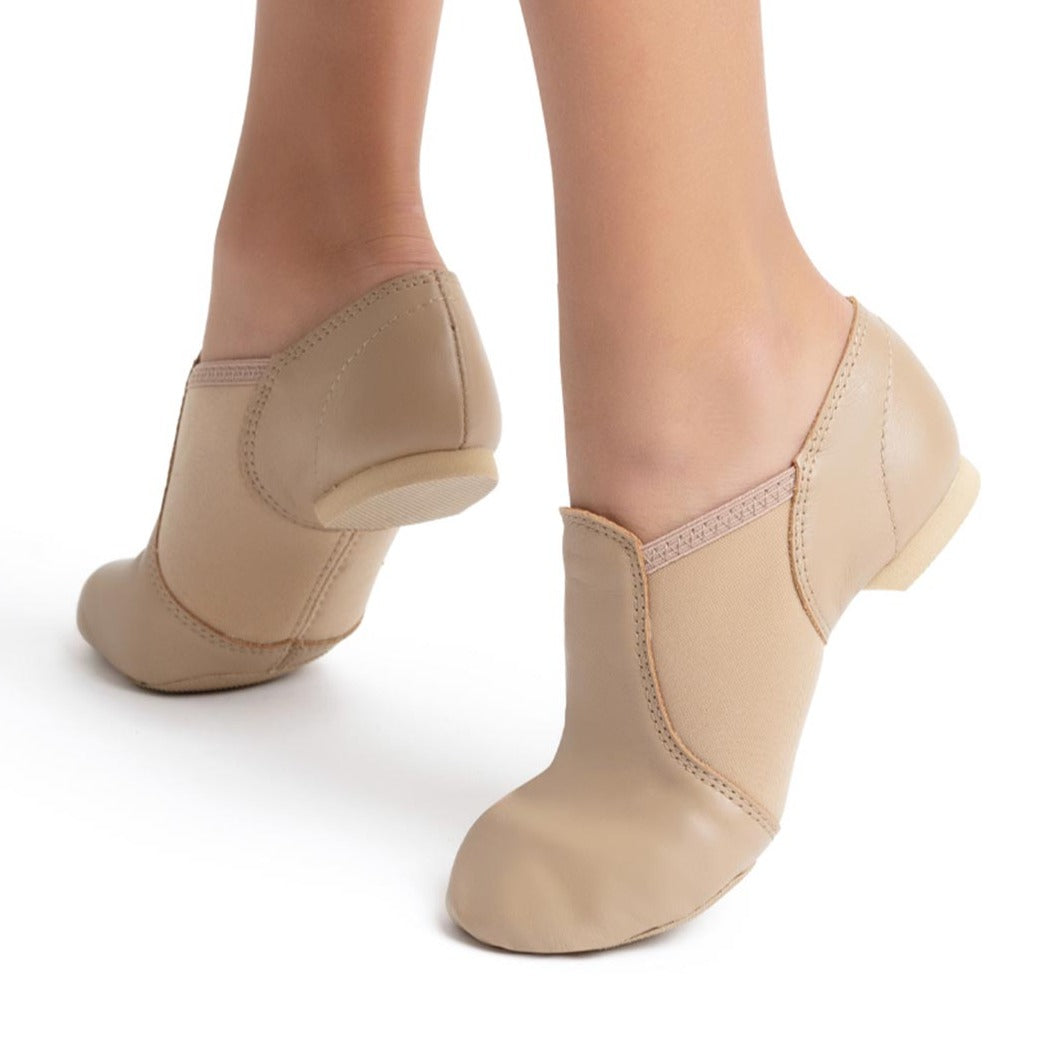 Capezio E-Series Slip On Jazz Shoes Child - Caramel