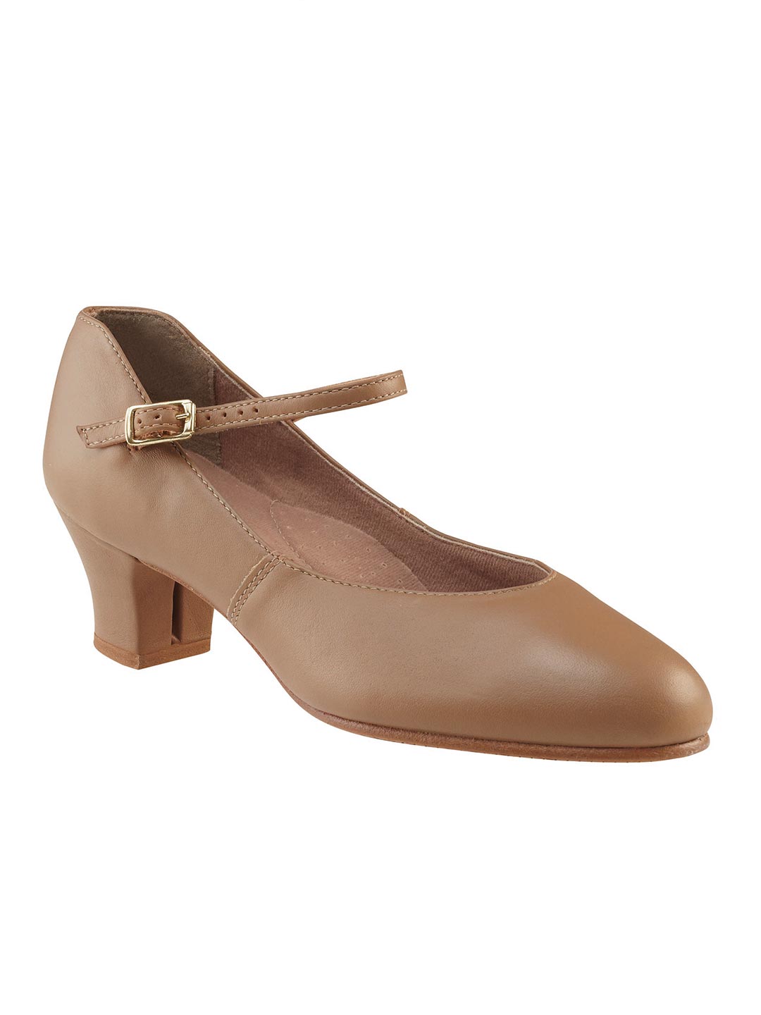 Capezio Leather Jr Footlight Stage Shoes 1/2 Inch Heel - Back