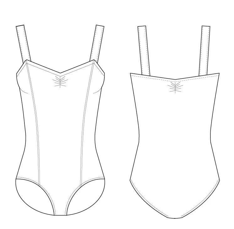 Bloch Celena French Princess Line Girls Leotard - Leotards - Detail