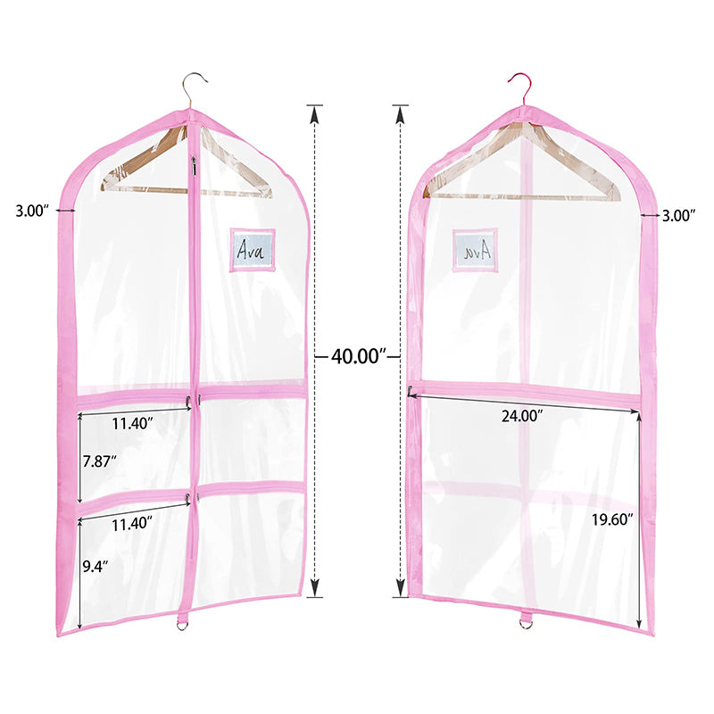 Clear Garment Bags with Gusset
