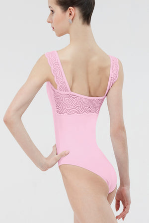Wear Moi Erine Microfiber Tank Leotard Child & Adult - Pink - Leotards - Back