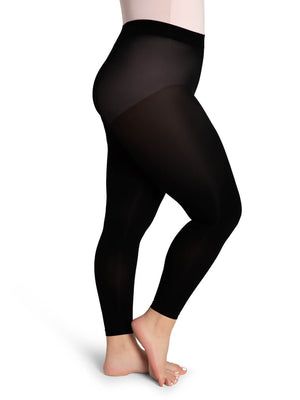 Capezio Footless Tights w Self Knit Waist Band - Adults - Back