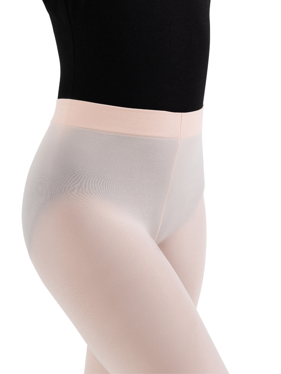 Capezio Footless Tights with Self Knit Waist Band - Childs - Detail