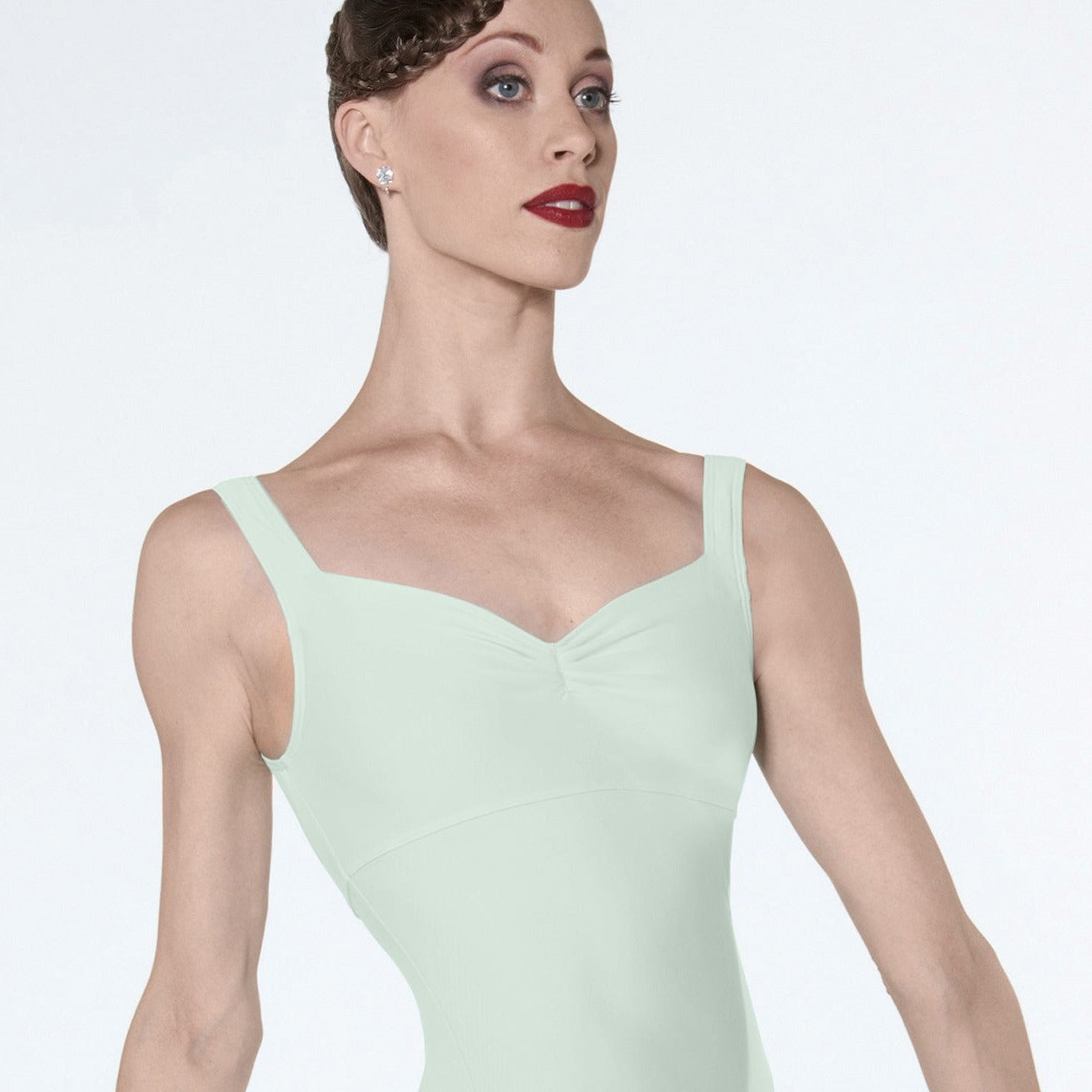 Wear Moi Galate Microfiber Pinch Front Tank Leotard Child & Adult - Mint - Leotards - Back