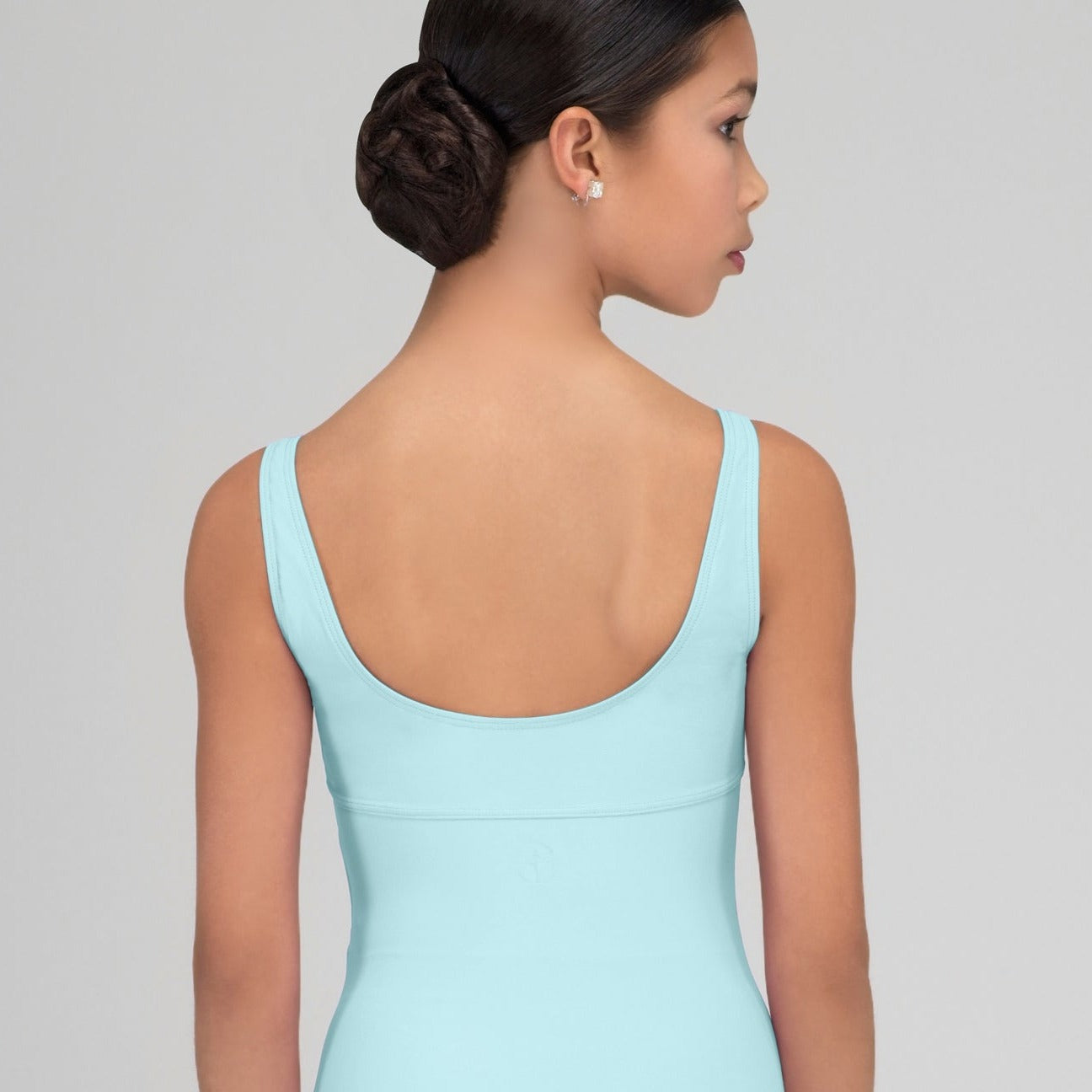 Wear Moi Galate Microfiber Pinch Front Tank Leotard Child & Adult - Pacific - Leotards - Back