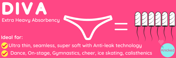 Knicked Period Dance Underwear ~ Dance Diva Heavy Absorbancy ~ Seamless with Anti-leak Technology - Period Underwear - View 6