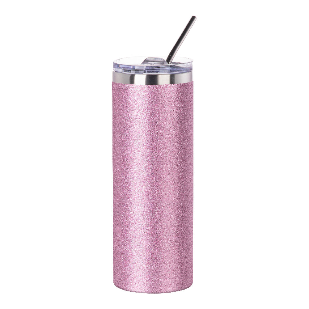 Mad Ally Glitter Skinny Tumbler with Straw - Glitter Tumbler with Straw - Back
