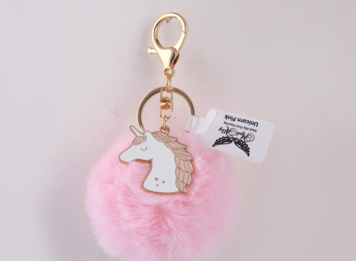 Mad Ally Pom Pom Keyring - Close-up
