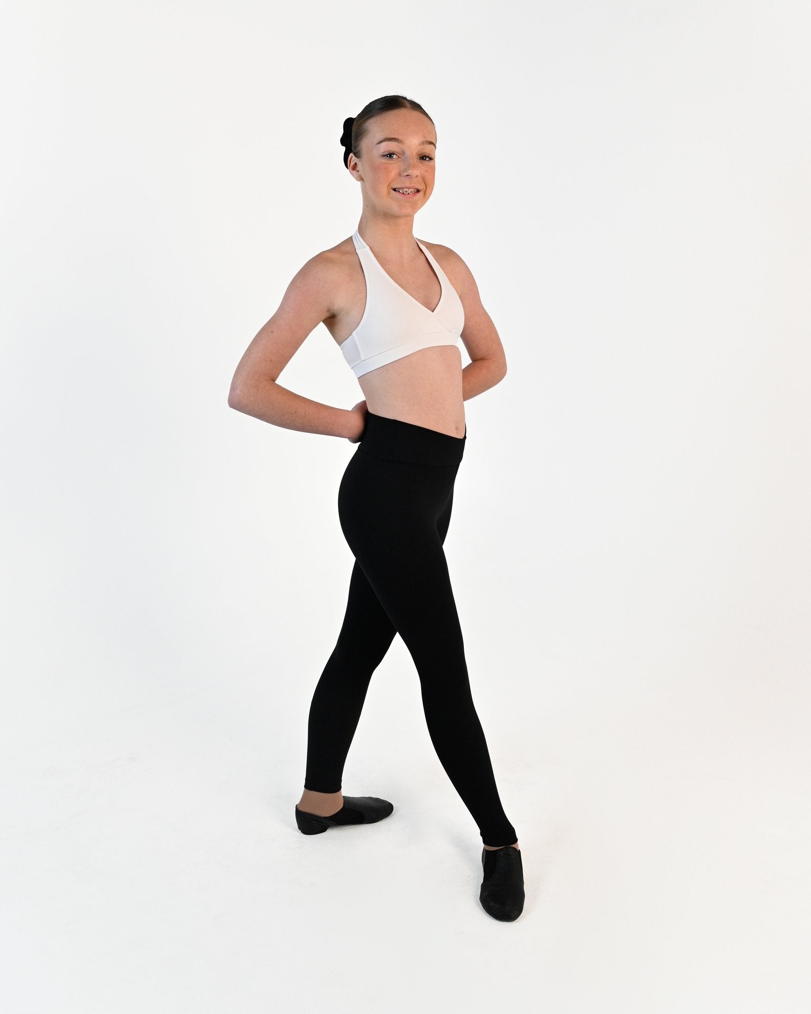 Tempo Halter Crop Top - White