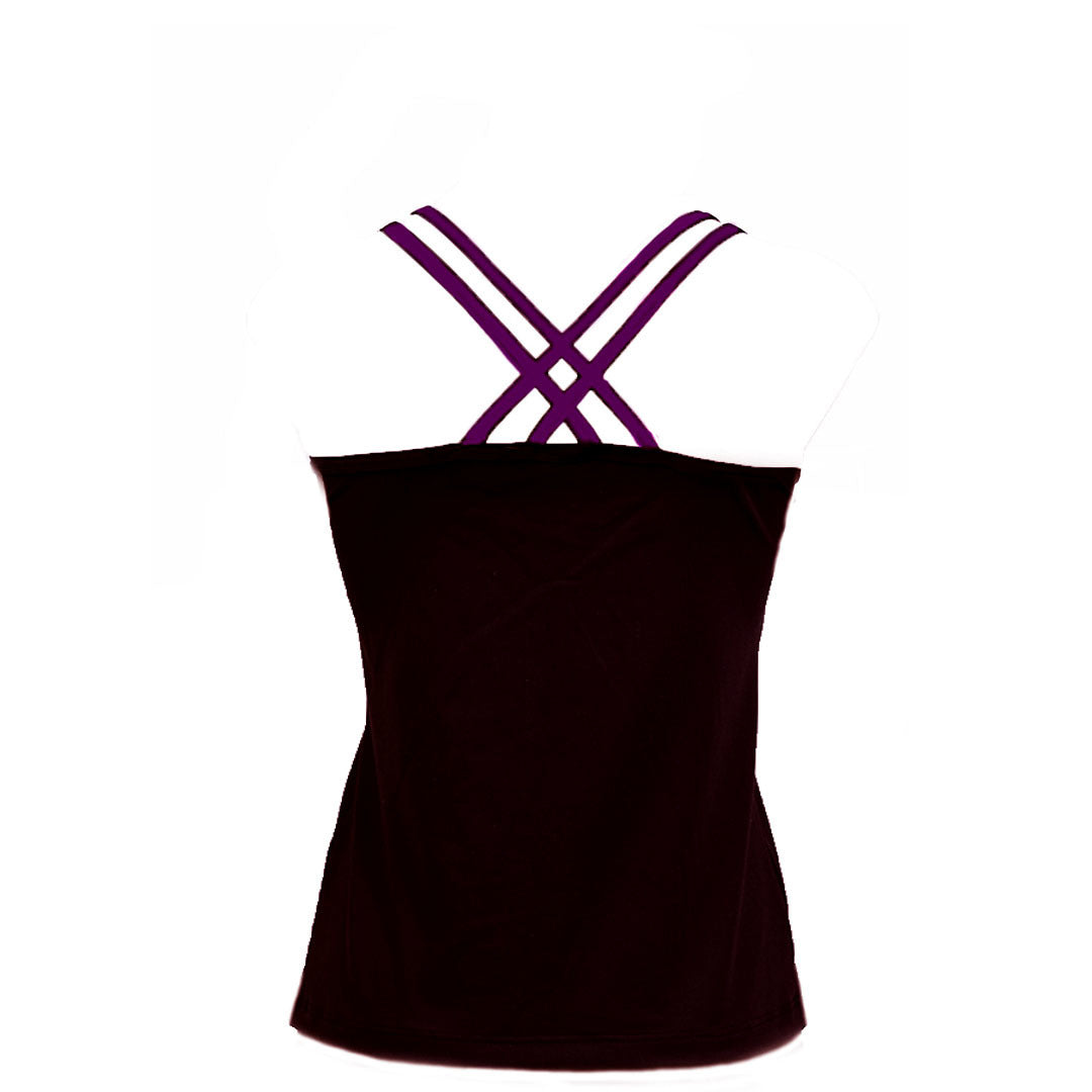 Total Dance Australia Essential Double Cross Singlet, with Contrast Binding - Dance Singlet