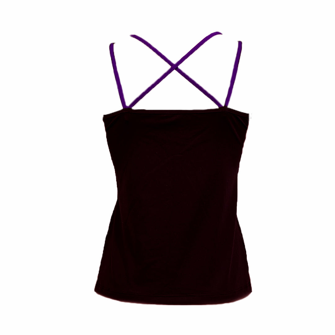 Total Dance Australia Essential Cross Back Singlet, with Contrast Binding - Dance Singlet