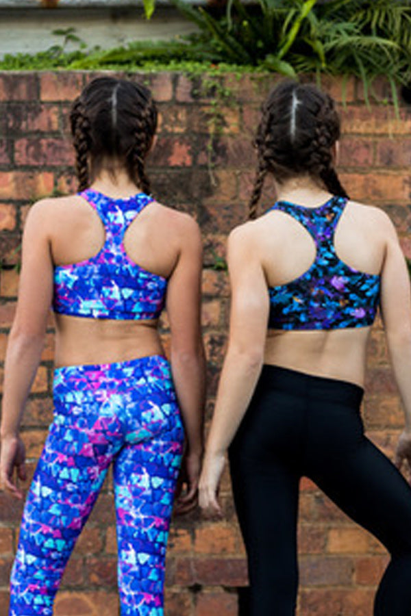 Scout Active Mila Eco Friendly Racer Back Crop Girls - Coral Coast - Back