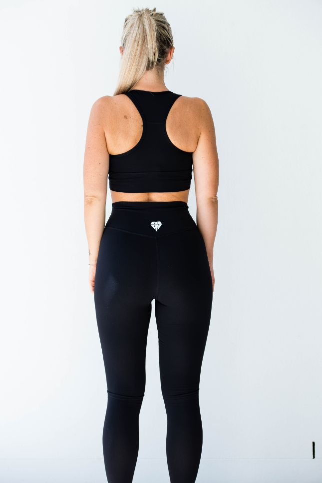 Diamond Active League Racer Crop - Black - Back