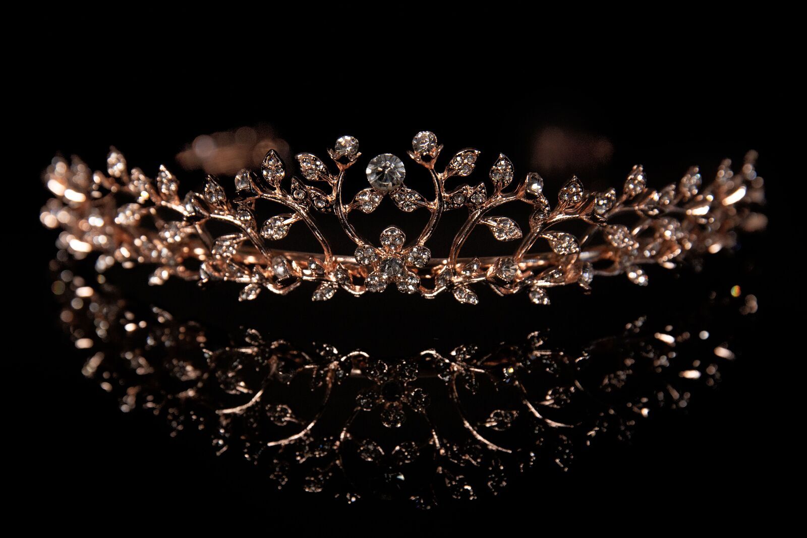 Mad Ally Alyssa Rose Gold Tiara  - Large