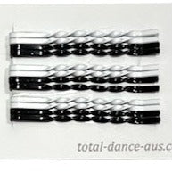 KySienn 5cm Black and White Bobby Pins
