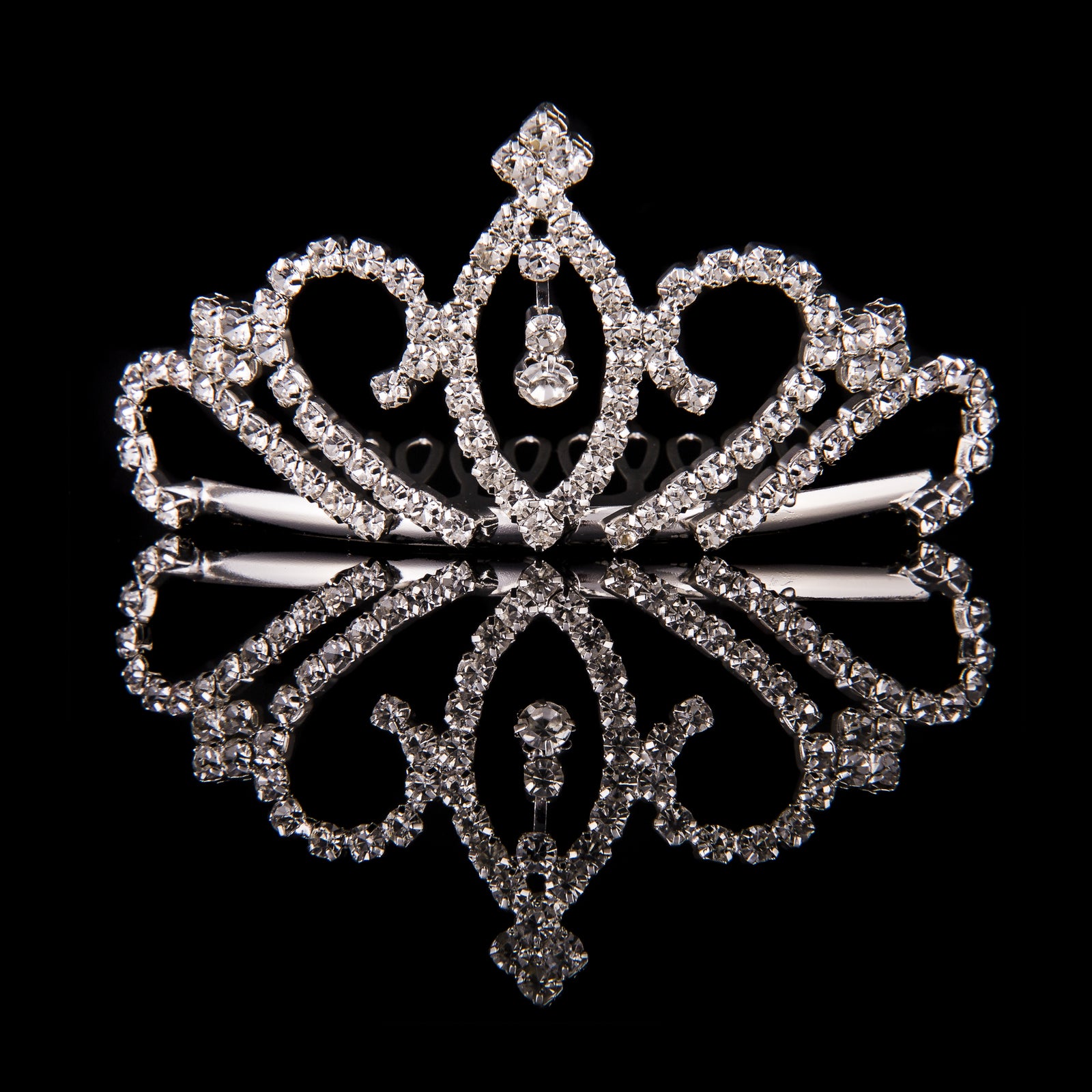 Mad Ally Small Crystal Swirl Tiara - Back